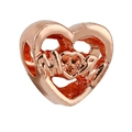 Roségold Herzanhänger mit MOM Schriftzug für DIY Schmuck Armbänder geeignet - MOM Buchstaben Herz Perle (10)