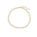 Detail of gold chain necklace showing the lobster clasp and adjustable extension chain - Gold Circular (11506_9)