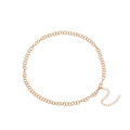 Detail of gold chain necklace with lobster clasp and adjustable extension link - Gold Fine Ring (11506_11)