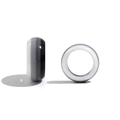 Y2K resin ring with black, grey, and white marble stripe pattern and smooth finish - Black White Gray Style (R369_4)