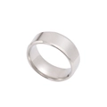 Polished 8mm silver stainless steel ring with beveled edges for men and women - US 7 / Steel