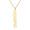 Close-up of gold Scorpio zodiac letter pendant necklace with a polished 18K finish - Gold Scorpio