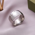 Polished silver stainless steel 11mm wide minimalist ring for men with mirror finish - US 7 / Steel
