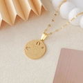 Gouden Super MaMa ketting met hanger van moeder-kind silhouet en hart - Goud Rond Stijl 6