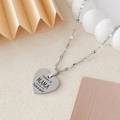 Silver heart necklace with Spanish engraving for Mother's Day, elegant steel chain - Spanish Message (5982676447163) / Silver Heart Style 1