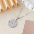 Zilveren Super Mama roestvrijstalen ketting met hart hanger cadeau voor Moederdag - Zilver Rond Stijl 4