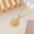 Gouden Super Mama hart ketting voor Moederdag met gegraveerde metalen hanger accessoires - Goud Rond Stijl 5