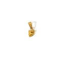Pummeliger Luftballon-Buchstabe F Anhänger aus 18k vergoldetem Edelstahl für DIY - Gold Buchstabe F (TP001-F)