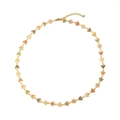 Gold stainless steel necklace with multi-colored enamel mushroom charms and lobster clasp - Colorful Enamel Polka Dot Mushroom Necklace
