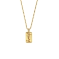 18K gold plated stainless steel Tarot necklace with The Stars pendant and rope chain - New Tarot Necklace-The Stars