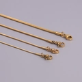 Goldene Schlangenkette aus Titanstahl in vier verschiedenen Breiten mit Karabinerverschluss - 0.9mm*40CM+5CM / Gold
