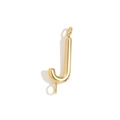 Minimalistischer 18K vergoldeter Edelstahl Buchstabe J Verbinder für DIY Schmuck - Buchstabe J / Gold