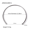 Minimalist silver choker necklace with polished finish and ball ends in silver tone - Silver Style (JDN2311004-S) / Silver