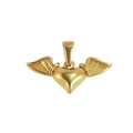 Pendentif cœur avec ailes plaqué or 18K élégant pour création de bijoux DIY - Cœur Ailé (XTS02) / Or