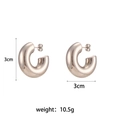 3cm minimalist hollow hoop earrings with thick golden finish and polished diamond-cut surface - Thick Hollow Cylinder 3cm / Silver
