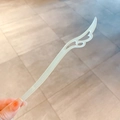 Modern minimalist light green wing hair pin with translucent resin finish for hair styling - Clear Water Flying Feather