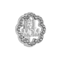 Silver flower-shaped #1 MOM charm with crystals for 10mm DIY stainless steel bracelets - Normal Specification / Mom Flower Style (03)