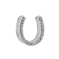 Zilveren hoefijzer bedel met zirkonia voor 10mm DIY roestvrijstalen armband accessoires - Normale Specificatie / Hoefijzerstijl (08)