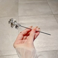 Silver ginkgo leaf hair stick with elegant white pearls for modern Chinese hairstyles - Artificial Pearl Fan Ginkgo Leaf Hairpin (3#) / Silver