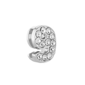 DIY 10mm stainless steel keeper charm featuring a sparkling silver number 9 design - Number 9