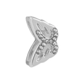 Zilveren vlinderbedel met micro-pave zirkonia voor 10mm mesh horlogeband armbanden - Normale Specificatie / Holle Vlinder (11)
