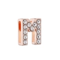 10mm Roségold Buchstabe M Anhänger mit Zirkoniasteinen für DIY Mesh-Armbänder - Roségold-Buchstabe M