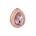 Rose gold 10mm teardrop charm with pink crystal and enamel for mesh bracelets - Pink Gemstone Teardrop (11)