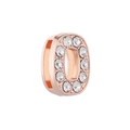 Roségoldener 10mm Schiebe-Buchstabe O mit Kristallen für DIY Armband Zubehör - Rose Gold-Letter O