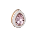 Rose gold teardrop charm with pink faceted crystal and white enamel for 10mm mesh bracelet - Pink Crystal Teardrop (13)
