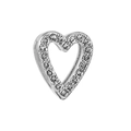 Zilveren opengewerkte hartbedel met zirkonia voor 10mm schuifarmband accessoires - Normale Specificatie / Micro Pave Hart (18)