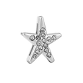Zilveren zeester bedel voor 10mm armbanden ingelegd met heldere witte kristallen - Normale Specificatie / Micro Pave Zeester (19)