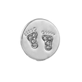 Zilveren 10mm roestvrijstalen bedel met kristallen babyvoetjes voor keeper armbanden - Normale Specificatie / Babyvoetjes Stijl (21)