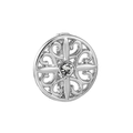 Zilveren 10mm bedel met gravure en kristal voor DIY Keeper-armband accessoires - Normale Specificatie / Vintage Gesneden (25)