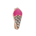 Rose gold ice cream charm with pink enamel and sparkling crystals for 10mm bracelet - Ice Cream Sundae (24)
