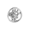 Zilveren 10mm roestvrijstalen keeper met gelaagde ster en schitterende strass-steentjes - Normale Specificatie / Holle Ster (27)