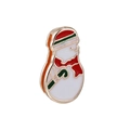 Christmas snowman charm with red scarf and hat for 10mm rose gold stainless steel mesh bracelet - Snowman With Scarf (26)