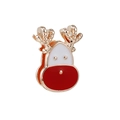 Rose gold Christmas reindeer charm accessory with red and white enamel for mesh bracelets - Golden Christmas Reindeer (28)