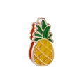 Rose gold pineapple charm with yellow and green enamel inlay for 10mm mesh bracelets - Yellow Pineapple (31)