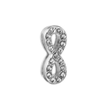 Zilveren infinity bedel met pave kristallen voor 10mm DIY roestvrijstalen armband - Normale Specificatie / Oneindigheidssymbool (36)