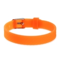 Bracelet de remplacement en silicone orange 10mm avec boucle en métal et texture alvéolée - 36-Orange