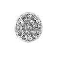 Klassieke zilverkleurige ronde pavé oorknopjes met glinsterende kristallen - Normale Specificatie / Pave Rond (41)