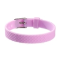 Bracelet DIY 10mm en silicone violet clair avec texture alvéolée et boucle ardillon - 39-Light Purple