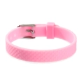 Bracelet rose en silicone à motif écailles de poisson avec boucle en métal argenté - 41-Rose