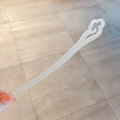 Translucent white Chinese hair stick with traditional cloud motif design - Plain White Cloud Style (6#)