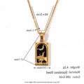 Edelstahl Halskette mit 18K Goldbeschichtung und Knight of Cups Tarot-Anhänger - Gold-Ritter der Kelche