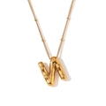 Minimalistische 18K vergulde halsketting met een ballonstijl gepofte letter N hanger - Letter N / Goud