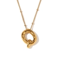 Ketting met ballonletter Q hanger van 18K verguld roestvrij staal - Letter Q / Goud