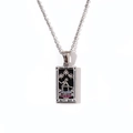 Tarot necklace XVII The Star pendant with colorful rhinestones in silver finish - Steel - Star