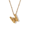 Ketting met ballonletter W-hanger gemaakt van 18K verguld roestvrij staal - Letter W / Goud