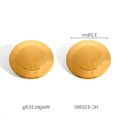 Boucles d'oreilles rondes en acier inoxydable plaqué or 18 carats au style minimaliste - Rond Miroir (HC-E10360)